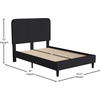 image:imageFlash Furniture Addison Platform Bed  Charcoal Fabric Upholstery  Full  Headboard with Rounded Edges  Wood Slat Support  No Box Spring or Foundation Needed