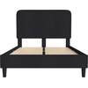 image:imageFlash Furniture Addison Platform Bed  Charcoal Fabric Upholstery  Full  Headboard with Rounded Edges  Wood Slat Support  No Box Spring or Foundation Needed