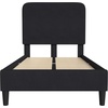 image:imageFlash Furniture Addison Queen Size Platform Bed with Fabric Upholstered Headboard Timeless LowProfile Queen Bed Frame with Headboard Light GrayCharcoal
