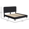 image:imageFlash Furniture Addison Queen Size Platform Bed with Fabric Upholstered Headboard Timeless LowProfile Queen Bed Frame with Headboard Light GrayCharcoal
