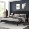 image:imageFlash Furniture Addison Queen Size Platform Bed with Fabric Upholstered Headboard Timeless LowProfile Queen Bed Frame with Headboard Light GrayCharcoal