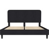 image:imageFlash Furniture Addison Queen Size Platform Bed with Fabric Upholstered Headboard Timeless LowProfile Queen Bed Frame with Headboard Light GrayCharcoal
