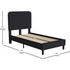 image:imageFlash Furniture Addison Queen Size Platform Bed with Fabric Upholstered Headboard Timeless LowProfile Queen Bed Frame with Headboard Light GrayCharcoal