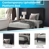 image:imageFlash Furniture Addison Queen Size Platform Bed with Fabric Upholstered Headboard Timeless LowProfile Queen Bed Frame with Headboard Light GrayCharcoal
