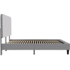 image:imageFlash Furniture Addison Queen Size Platform Bed with Fabric Upholstered Headboard Timeless LowProfile Queen Bed Frame with Headboard Light GrayLight Grey