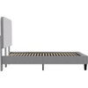 image:imageFlash Furniture Addison Queen Size Platform Bed with Fabric Upholstered Headboard Timeless LowProfile Queen Bed Frame with Headboard Light GrayLight Grey