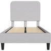 image:imageFlash Furniture Addison Queen Size Platform Bed with Fabric Upholstered Headboard Timeless LowProfile Queen Bed Frame with Headboard Light GrayLight Grey
