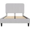 image:imageFlash Furniture Addison Queen Size Platform Bed with Fabric Upholstered Headboard Timeless LowProfile Queen Bed Frame with Headboard Light GrayLight Grey