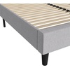 image:imageFlash Furniture Addison Queen Size Platform Bed with Fabric Upholstered Headboard Timeless LowProfile Queen Bed Frame with Headboard Light GrayLight Grey