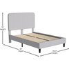 image:imageFlash Furniture Addison Queen Size Platform Bed with Fabric Upholstered Headboard Timeless LowProfile Queen Bed Frame with Headboard Light GrayLight Grey