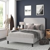 image:imageFlash Furniture Addison Queen Size Platform Bed with Fabric Upholstered Headboard Timeless LowProfile Queen Bed Frame with Headboard Light GrayLight Grey