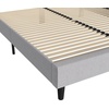 image:imageFlash Furniture Addison Queen Size Platform Bed with Fabric Upholstered Headboard Timeless LowProfile Queen Bed Frame with Headboard Light GrayLight Grey