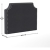 image:imageFlash Furniture Adeline Twin Headboard with 2 Outlets USB Port USB TypeC Port Contoured Headboard Studded LeatherSoft Upholstery Dual Hanging Options WhiteGray Linen