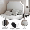 image:imageFlash Furniture Adeline Twin Headboard with 2 Outlets USB Port USB TypeC Port Contoured Headboard Studded LeatherSoft Upholstery Dual Hanging Options WhiteWhite Leathersoft
