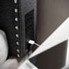 image:imageFlash Furniture Adeline Twin Headboard with 2 Outlets USB Port USB TypeC Port Contoured Headboard Studded LeatherSoft Upholstery Dual Hanging Options WhiteGray Linen