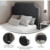image:imageFlash Furniture Adeline Twin Headboard with 2 Outlets USB Port USB TypeC Port Contoured Headboard Studded LeatherSoft Upholstery Dual Hanging Options WhiteGray Linen