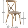image:imageFlash Furniture Advantage Natural With White Grain XBack Chair