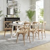 image:imageFlash Furniture Advantage Natural With White Grain XBack Chair