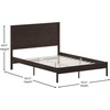 image:imageFlash Furniture Asher Solid Wood Platform Bed with Wooden Slats and Headboard No Box Spring Needed Queen Size Dark BrownDark Brown