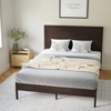image:imageFlash Furniture Asher Solid Wood Platform Bed with Wooden Slats and Headboard No Box Spring Needed Queen Size Dark BrownDark Brown