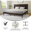 image:imageFlash Furniture Asher Solid Wood Platform Bed with Wooden Slats and Headboard No Box Spring Needed Queen Size Dark BrownDark Brown