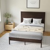 image:imageFlash Furniture Asher Solid Wood Platform Bed with Wooden Slats and Headboard No Box Spring Needed Queen Size Dark BrownDark Brown