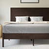 image:imageFlash Furniture Asher Solid Wood Platform Bed with Wooden Slats and Headboard No Box Spring Needed Queen Size Dark BrownDark Brown