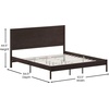 image:imageFlash Furniture Asher Solid Wood Platform Bed with Wooden Slats and Headboard No Box Spring Needed Queen Size Dark BrownDark Brown
