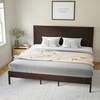 image:imageFlash Furniture Asher Solid Wood Platform Bed with Wooden Slats and Headboard No Box Spring Needed Queen Size Dark BrownDark Brown