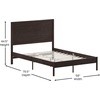 image:imageFlash Furniture Asher Solid Wood Platform Bed with Wooden Slats and Headboard No Box Spring Needed Queen Size Dark BrownDark Brown