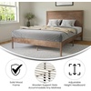 image:imageFlash Furniture Asher Solid Wood Platform Bed with Wooden Slats and Headboard No Box Spring Needed Queen Size Dark BrownLight Brown