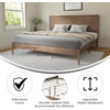 image:imageFlash Furniture Asher Solid Wood Platform Bed with Wooden Slats and Headboard No Box Spring Needed Queen Size Dark BrownLight Brown