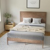 image:imageFlash Furniture Asher Solid Wood Platform Bed with Wooden Slats and Headboard No Box Spring Needed Queen Size Dark BrownLight Brown
