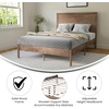 image:imageFlash Furniture Asher Solid Wood Platform Bed with Wooden Slats and Headboard No Box Spring Needed Queen Size Dark BrownLight Brown