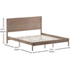 image:imageFlash Furniture Asher Solid Wood Platform Bed with Wooden Slats and Headboard No Box Spring Needed Queen Size Dark BrownLight Brown