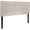 image:imageFlash Furniture Bedford Box Stitch Tufted Upholstered Full Size Headboard in Beige Fabric