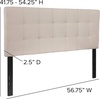 image:imageFlash Furniture Bedford Box Stitch Tufted Upholstered Full Size Headboard in Beige Fabric