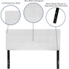image:imageFlash Furniture Bedford Box Stitch Tufted Upholstered Full Size Headboard in White Fabric