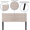 image:imageFlash Furniture Bedford Box Stitch Tufted Upholstered Queen Size Headboard in Beige Fabric