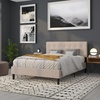 image:imageFlash Furniture Bedford Box Stitch Tufted Upholstered Queen Size Headboard in Beige Fabric
