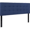 image:imageFlash Furniture Bedford Box Stitch Tufted Upholstered Queen Size Headboard in Navy Fabric