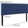 image:imageFlash Furniture Bedford Box Stitch Tufted Upholstered Queen Size Headboard in Navy Fabric