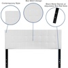 image:imageFlash Furniture Bedford Box Stitch Tufted Upholstered Queen Size Headboard in White Fabric