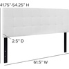 image:imageFlash Furniture Bedford Box Stitch Tufted Upholstered Queen Size Headboard in White Fabric