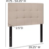 image:imageFlash Furniture Bedford Box Stitch Tufted Upholstered Twin Size Headboard in Beige Fabric