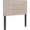 image:imageFlash Furniture Bedford Box Stitch Tufted Upholstered Twin Size Headboard in Beige Fabric
