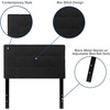 image:imageFlash Furniture Bedford Box Stitch Tufted Upholstered Twin Size Headboard in Black Fabric