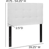 image:imageFlash Furniture Bedford Box Stitch Tufted Upholstered Twin Size Headboard in White Fabric