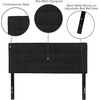 image:imageFlash Furniture Bedford Tufted Upholstered Headboard for Full Size Bed Contemporary Fabric Tufted Headboard with Adjustable Height Black