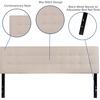 image:imageFlash Furniture Bedford Tufted Upholstered King Size Headboard in Black FabricBeige
